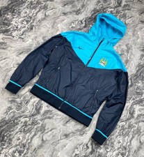 Nike Manchester City FC 2015 2016 Rain Jacket Men Size M Blue