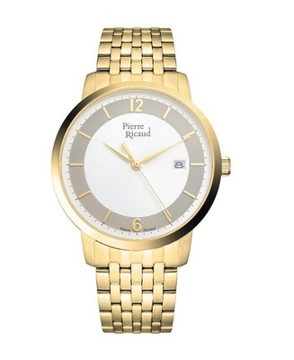 PIERRE RICAUD Men Quartz Casual Watch Classic Dress Silver Dial Waterproof