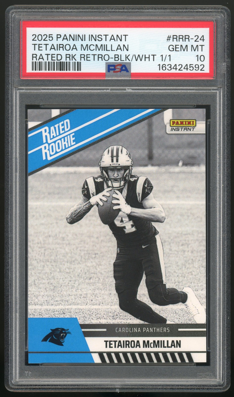 Tetairoa McMillan Panini Instant NFL Rated Rookie Retro #RRR24 Base