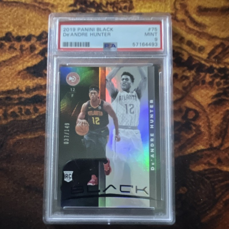 Panini Black De'Andre Hunter Rookie Serial Numbered #75 PSA 9 Atlanta Hawks