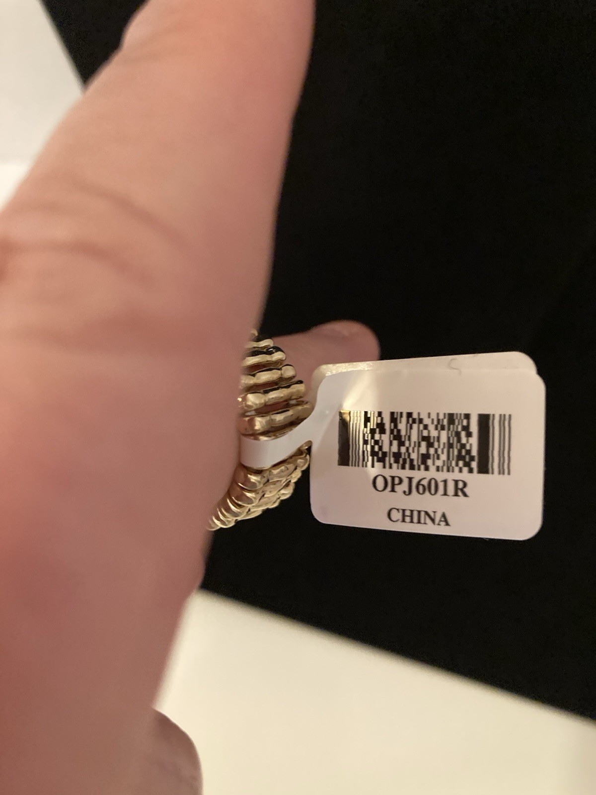 Multi Colored Gold Tone Easter Egg Stretch Ring S… - image 4