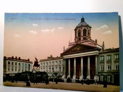 Brüssel / Bruxelles. Place Royale et Eglise St. Jaques-sur-Caudenberg. Alte AK f