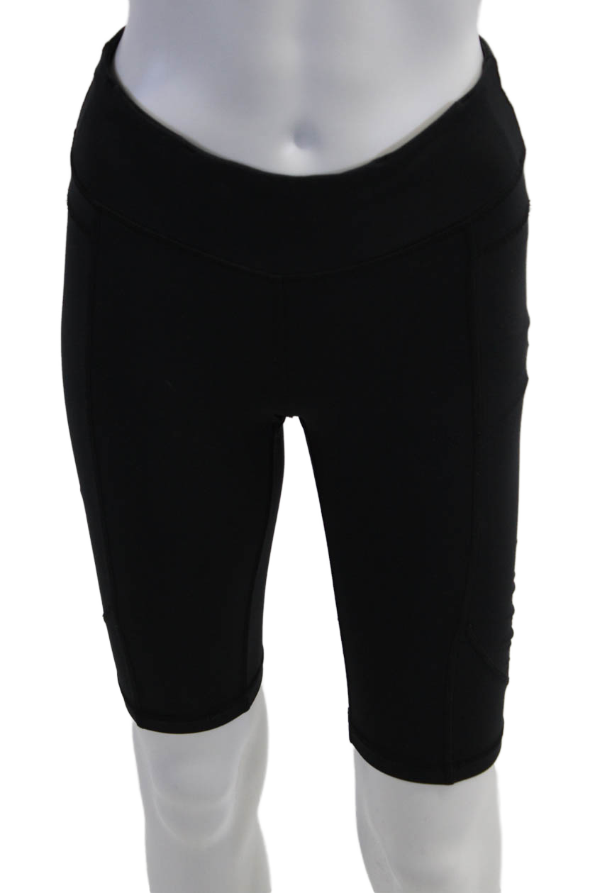 Lululemon Women Biker Shorts Black Nylon Blend Size 4-image
