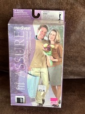 Medi Assure Compression Stockings Sz XL, Closed Toe, Thigh, w/TB Beige 30-40mmHg
