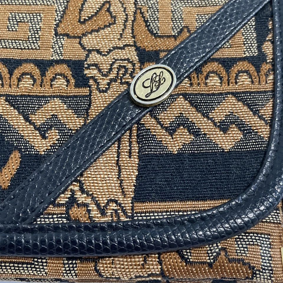 Bolso Bandolera Vintage Italiano Arazzo Tapizzo y Cuero Imperio Romano Foto 4 de 4