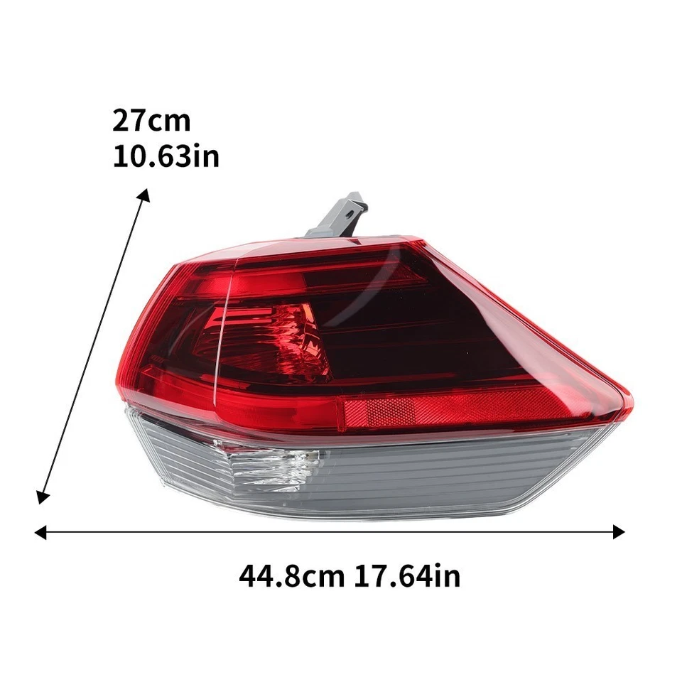 Luz trasera exterior con lente roja para Nissan Rogue 2017 2018 2019 lado derecho Foto 2 de 4