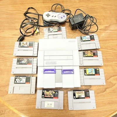 Super Nintendo SNES Original Console Big Lot Lists Of Games