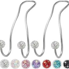 Bling Purse Hook for Car Headrest Upgraded Cute Car Seat Hooks, Bag Hooks Silver