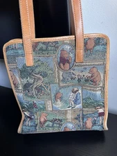 Vintage Rare 90s Disney Winnie the Pooh Tapestry Tote Bag w/ Wallet