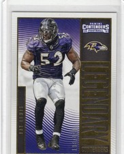 2016 Panini Contenders Legendary Contenders Gold 108/199 Ray Lewis #3 HOF