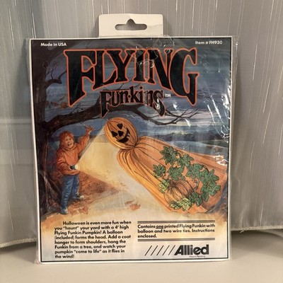 Vtg Halloween Flying Funkins Pumpkin 90's yard decor 4 ft retro NEW sealed FH930