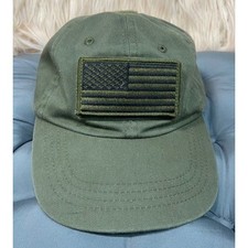 Rothco Olive Green Tactical Baseball Cap American Flag Patch Adjustable One Size