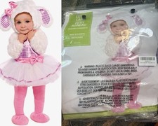 Pink  White Little Lamb 5pc.Baby Costume Premium Quality Cozy 18-24Months NEW