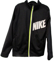 Nike Full Zip Track Jacket Dri-Fit Youth M 5-6 years Black NIKE graphic EUC