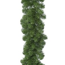 Weihnachtsdeko Tannengirlande Gr&uuml;n &Oslash; 25 cm & 2,7 Meter L&auml;nge - Kunstpflanzen