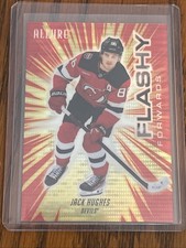 Jack Hughes 2025-26 Allure Hockey FLASHY FORWARDS Red Spectrum 125/399