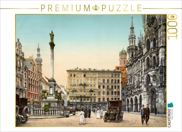 Calvendo Puzzle Marienplatz With The Marian Column | 1000 Pieces, Finished Size-image