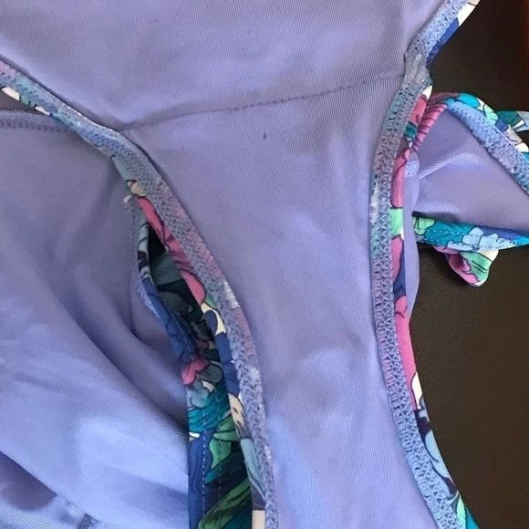 Topshop Open Back Halter Floral One Piece Swimsuit - Image 3 of 4