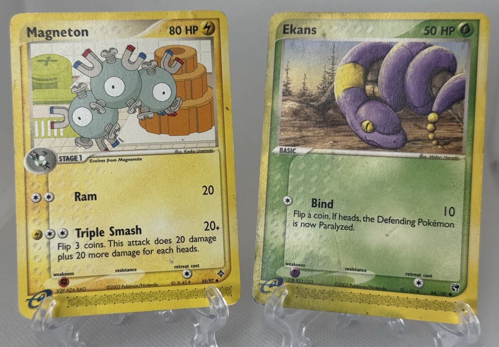 Pokemon - Magneton + Ekans - Dragon 35/97 64/100 - Common & Uncommon - MP 2003