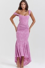 HOUSE OF CB Cesca Floral Corset Maxi Dress Size S Excellent Condition RRP $382