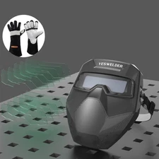 Welding Goggles 4/5-9/13 TIG MIG ARC(Checkerboard Pattern)+Gloves +Lens
