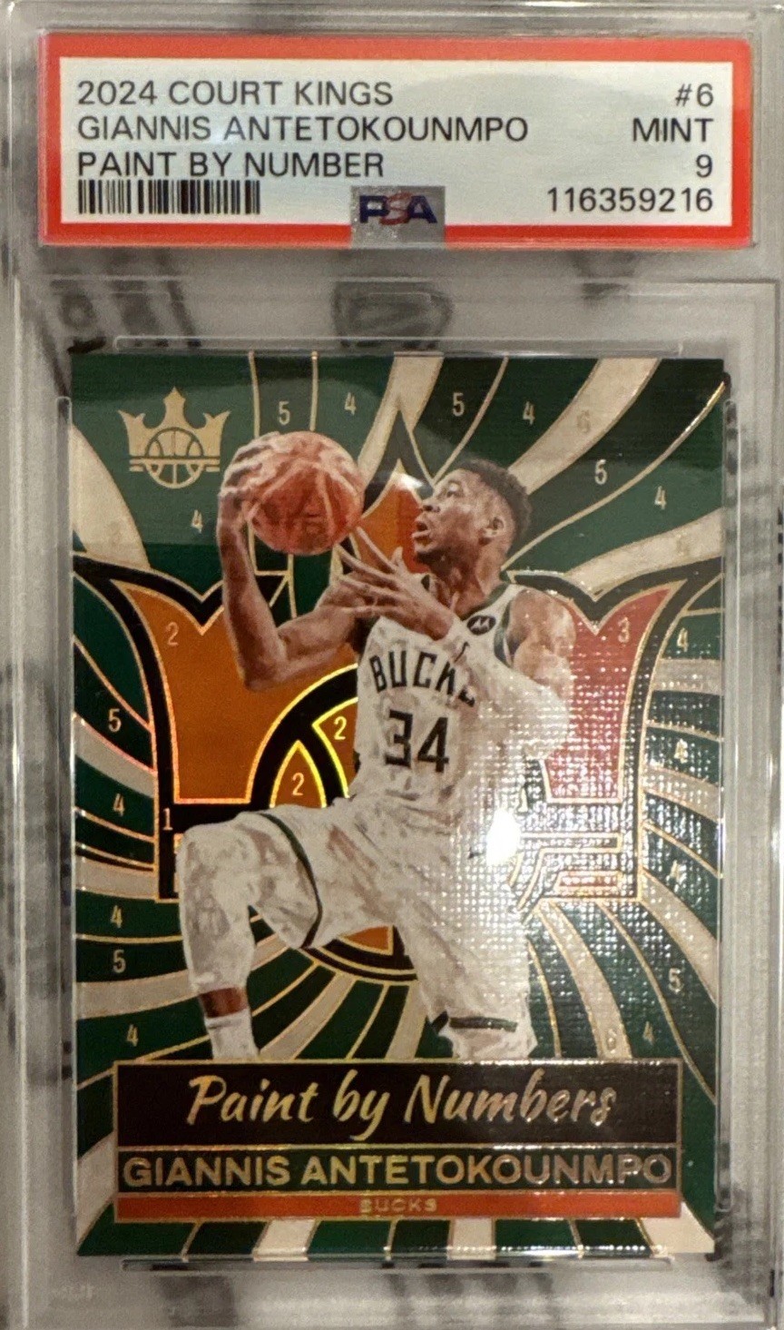 2024-25 Panini Court Kings Paint by Number Giannis Antetokounmpo #6