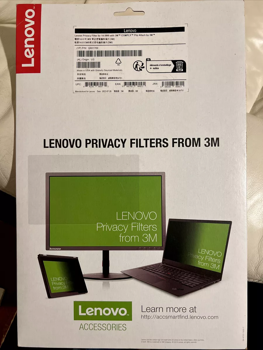 Lenovo Privacy Filter from 3M for 14in W9 Laptop eBay
