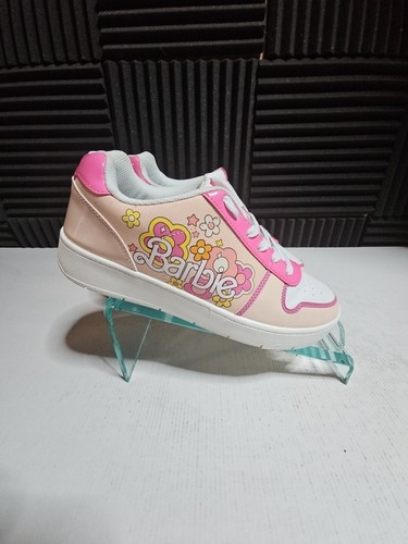 Barbie Women's Size 10 Pink & Flowers Low Top Lace-Up Sneakers. D2 - Picture 3 of 14