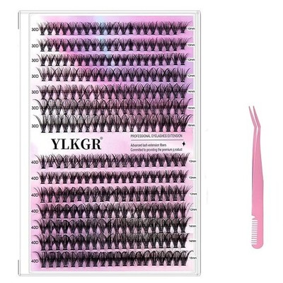 Lash Extension Kit DIY 280PCS Lash Clusters Thick Eyelash Extension Kit, 30D ...
