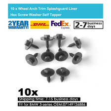 10 x Wheel Arch Trim Splashguard Liner Hex Screw Washer Self Tapper 07149126886