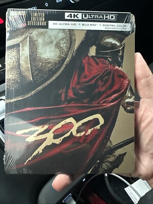 300 STEELBOOK 4K + BLU-RAY + DIGITAL WALMART EXCLUSIVE STEELBOOK NEW! SEALED!