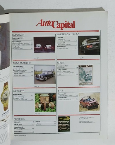 19458 AutoCapital 1986 a. VI Nr. 9 - Cadillac Allanté / BMW M3 / Targa Florio - Bild 2 von 2