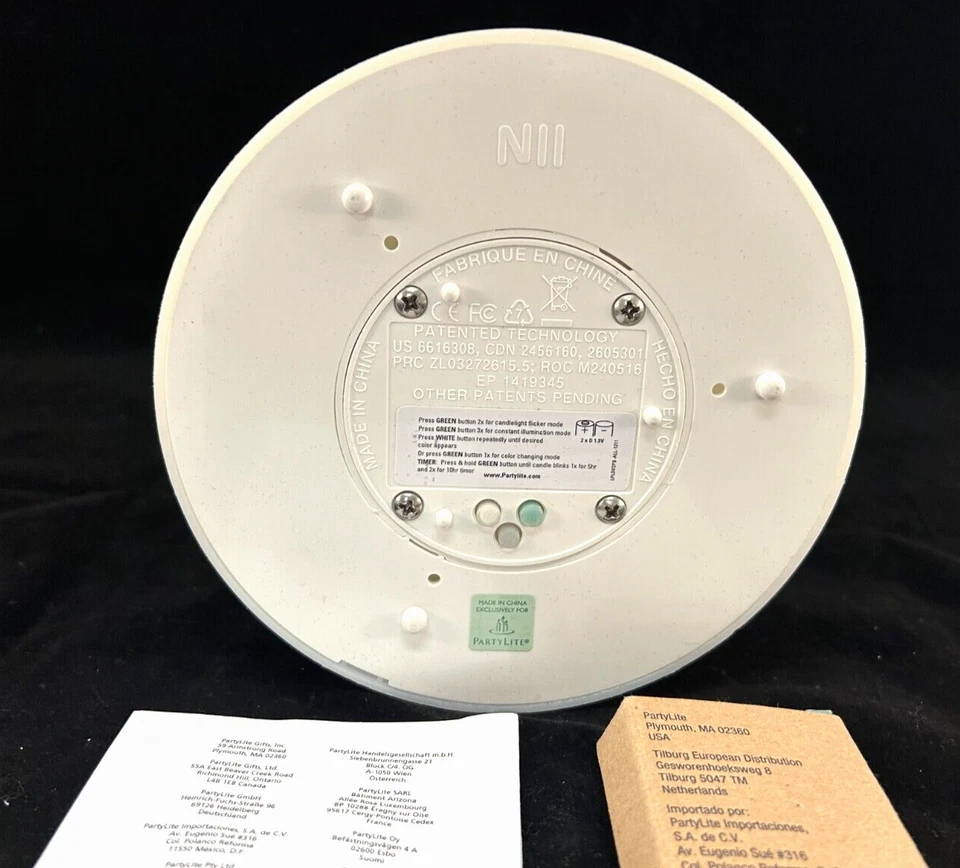 Vela pilar LED com controle remoto Partylite Illusion mudança de cor 9" x 6" - Imagem 3 de 4