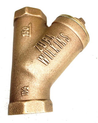 ZURN WILKINS Bronze Y-Strainer 1-1/2'' NPT / 1/2'' Blow-Off / 20-Mesh SS Screen