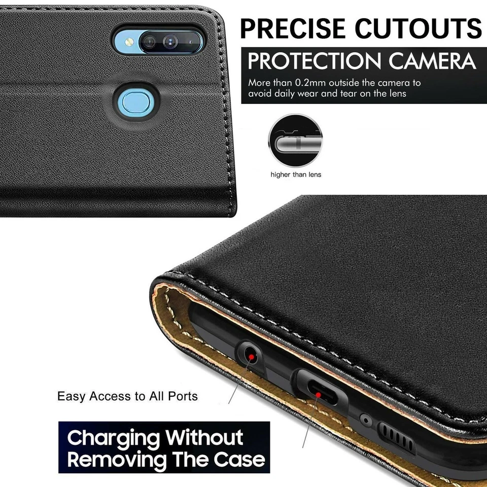 Case For Samsung A16 A15 A06 A05 a26 S24FE Leather Flip Wallet Slim Phone Cover - Image 3 of 4