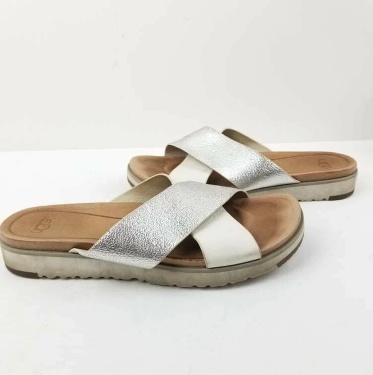 Ugg women's kari metallic flat sandal sale