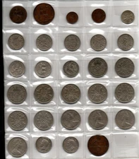 Great Britain Small Nice Coin Collection 1924-1971