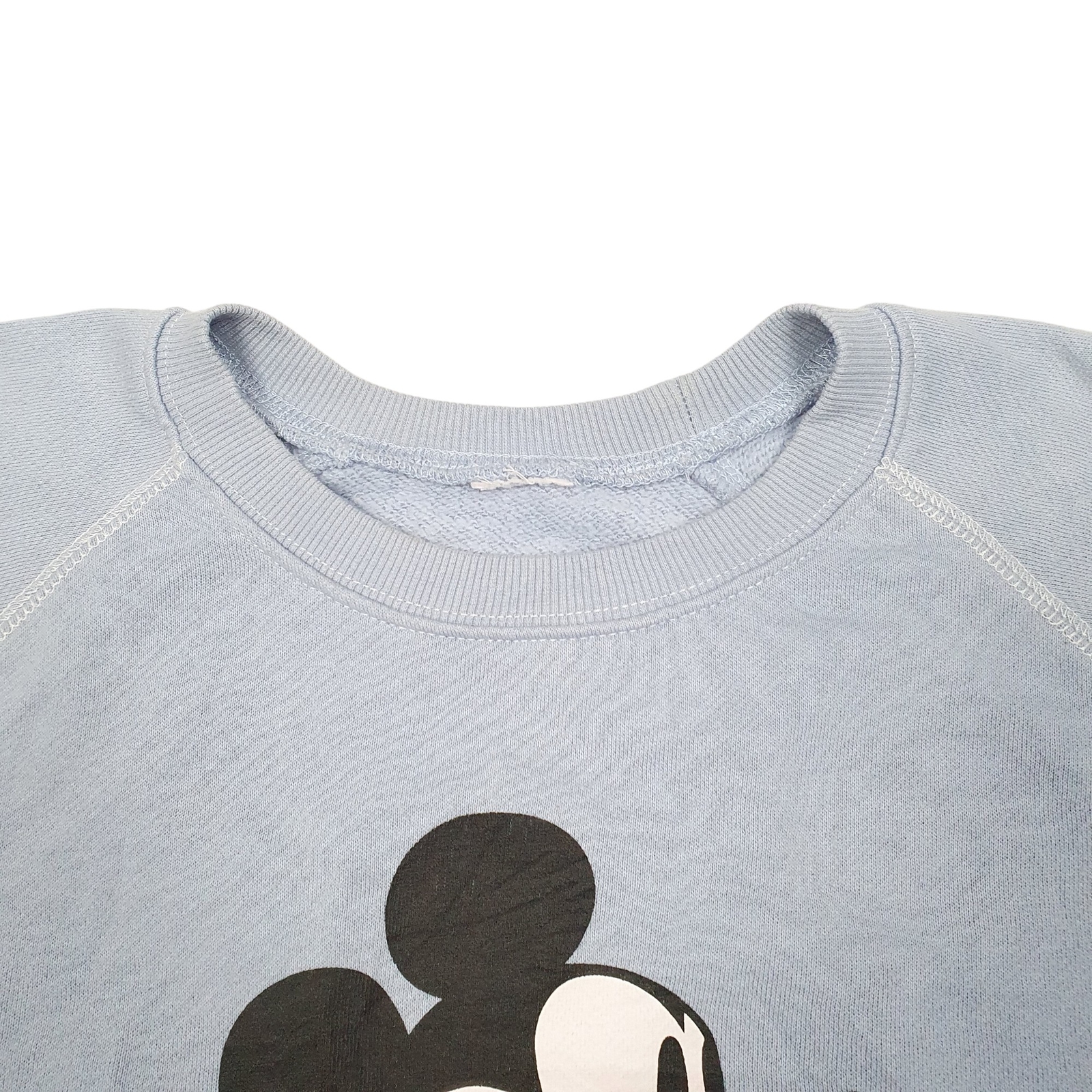 DISNEY Crewneck Vintage Raglan Disneyland Mickey Mouse Jumper Sweatshirt Mens L image 2