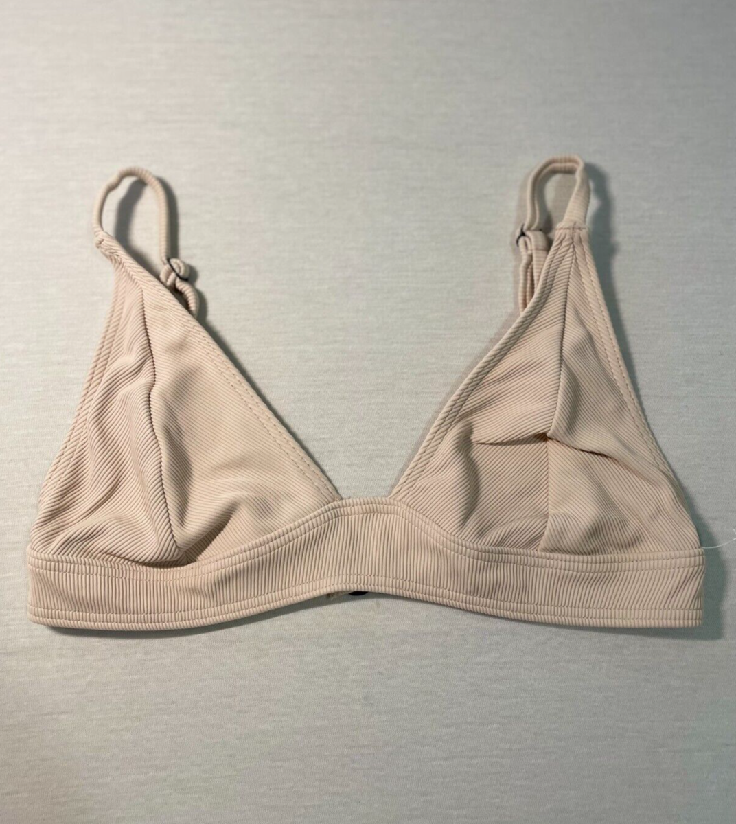 CHROMAT SwimLeyna Ribbed Bikini Top Size S in Sand