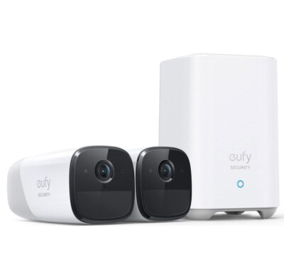 2x eufyCam 2 Pro Outdoor Security 2K Überwachungskamera | 1080p 365 Tage Akku