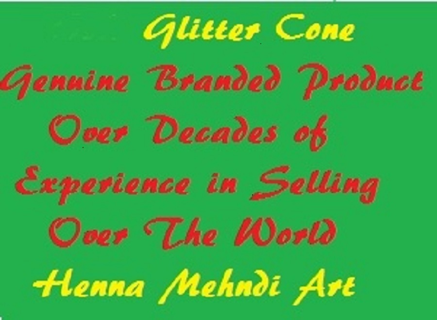 Glitter Henna Cones Gold Silver Glitter Gel (SMALL) Cone Henna Tattoo