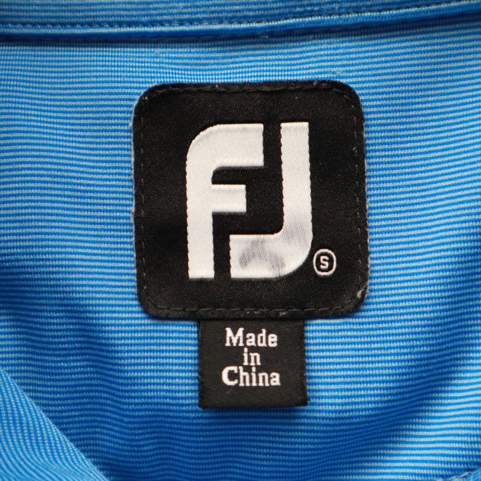 FootJoy Polo Shirt Mens Small Performance Blue Short Sleeve Champions Golf Club