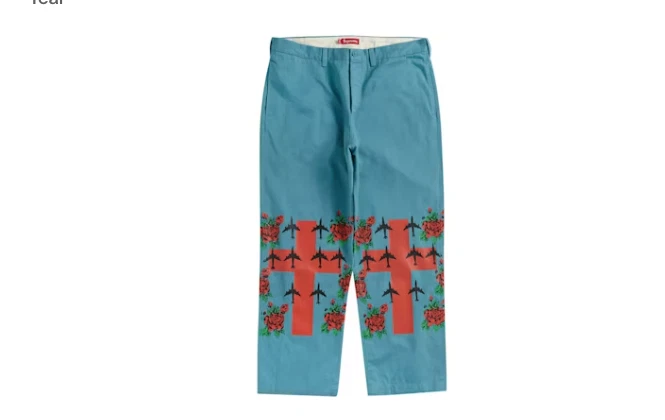 Pantalon chino Supreme Destruction of Purity 36 pouces sarcelle