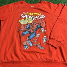 Marvel The Amazing Spider Man Comic Book Sweatshirt Red Size Youth XL
