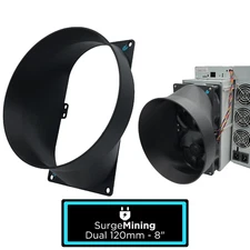 Dual 120mm to 8 Inch Max Fan Duct Intake Exhaust Silencer ASIC Crypto Antminer