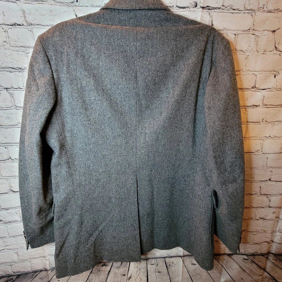 Pendleton Blazer Mens 44L Gray Wool Sport Coat/Suit Jacket Two Button - Image 4 of 4