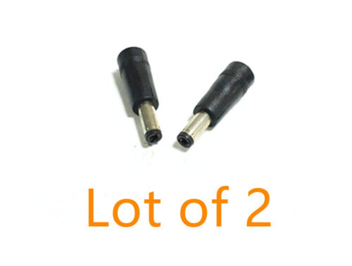 2X DC 5.5MM x 2.1MM Male to 4.0MM x 1.35MM Female CONNECTOR ADAPTER converter - Picture 1 of 5