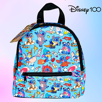 Disney 100 Stitch Mini Backpack Leather Bioworld Official  display picture 2