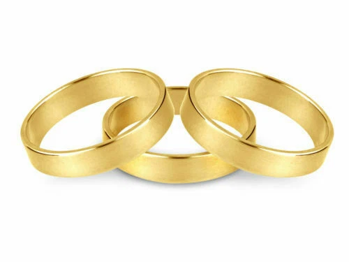 Bagues en métal précieux et sans pierres en or jaune 18 carats