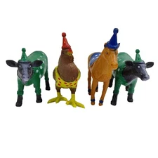 Ankyo Development Party Animals Horse Cows chicken Cake Topper Figures 
